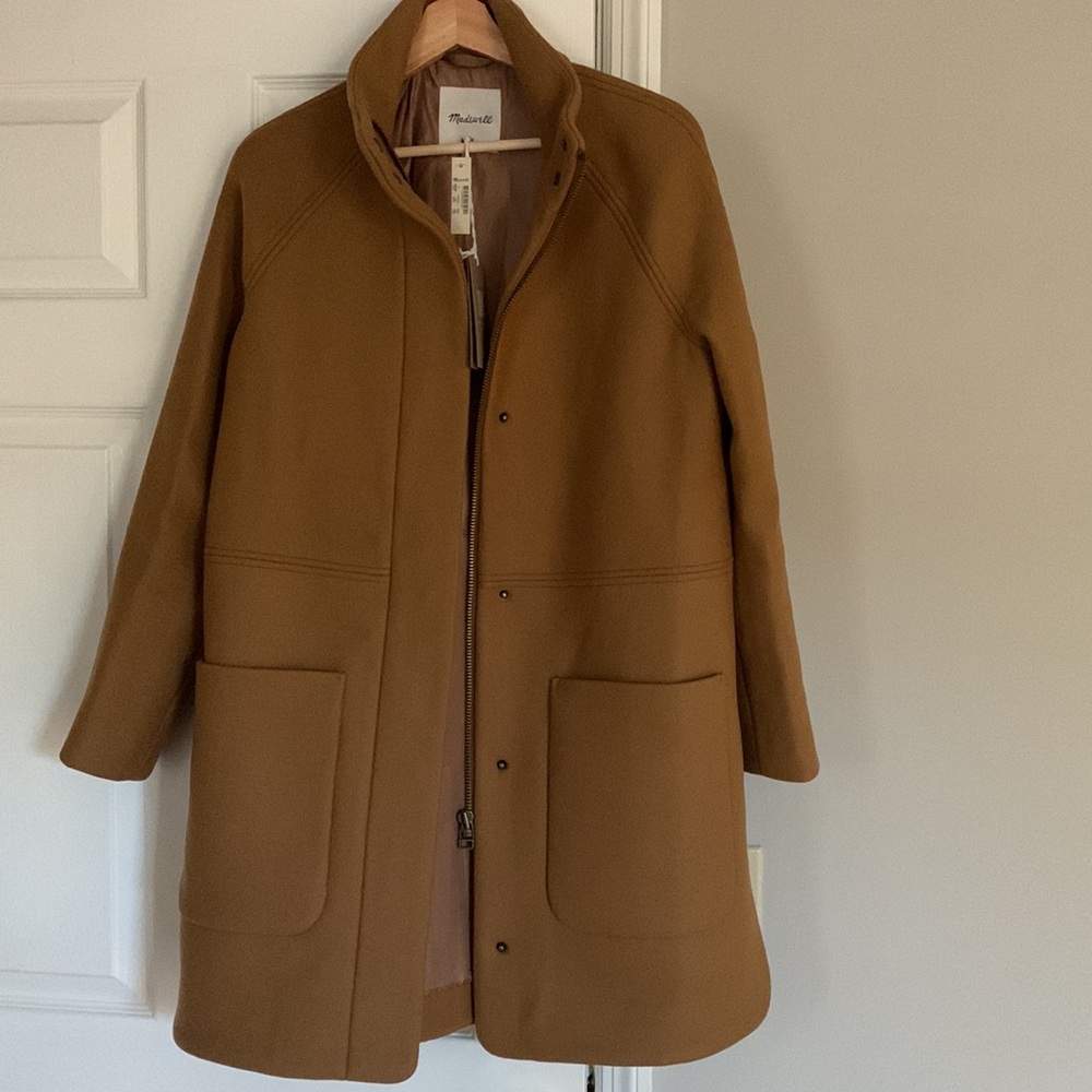 Madewell Wool Cashmere… Blend Camel coat size